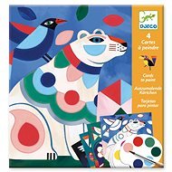 Színező oldal vízfestékekkel Színes állatok - Kifestőkönyv