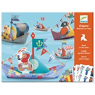 Origami of jigsaw puzzle floating ship - Origami