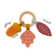 Rattling Leaves with Wooden Ring - Baby Rattle