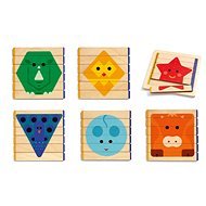Simple Wooden Puzzle Colourful Animals - Jigsaw