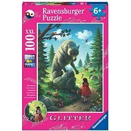Ravensburger 129881 Glitzerpuzzle Wolf 100 Puzzleteile - Puzzle