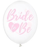 Inflatable Balloons, 30cm, Bride To Be, Transparent with Pink Lettering, 6 pcs - Balloons