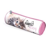 Cylindrical Cat Pencil Case - School Case
