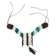 Indian necklace with feathers - apache - Costume Accessory