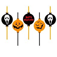 Straws with medallion "halloween", 5 pcs - Straw