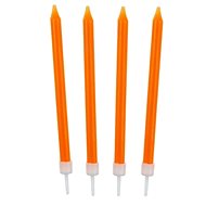 Birthday candles 8,6 cm 10 pcs orange - Candle