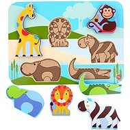 Lucy & Leo 224 Animals from the safari - wooden jigsaw puzzle 7 pieces - Puzzle
