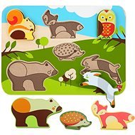Lucy & Leo 225 Erdei állatkák - fa formaillesztő puzzle, 7 részes - Kirakós játék
