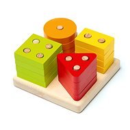 CUBIKA 15344 Sorting Shapes IV - Wooden Puzzle 17 pieces - Motor Skill Toy