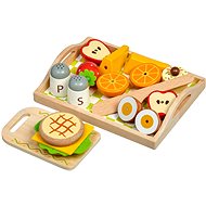 Lucy & Leo 222 Breakfast on a Tray - Wooden Game Set with Magnets - Toy Kitchen Utensils
