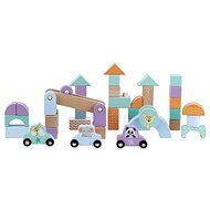 Sun Baby Wooden Blocks 60 pcs in a Pack with Cars - Wooden Blocks
