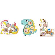 Little Tikes Wooden Critters Wooden Puzzle with Numbers, 3 Types (CARRIER ITEM) - Wooden Puzzle