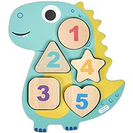 Little Tikes Wooden Critters Wooden Puzzle with Numbers - Dinosaur - Wooden Puzzle