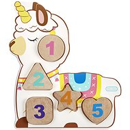 Little Tikes Wooden Critters Wooden Puzzle with Numbers - Lama - Wooden Puzzle