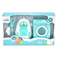 Battery-operated household appliance set, vacuum cleaner and washing machine; 28,5 x 17 x 8 cm - Toy Appliance