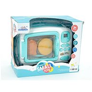 Battery operated microwave oven, light, sound ; 23,5 x 19,5 x 13,5 cm, W/B - Toy Appliance