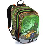 School Backpack for First Graders Bagmaster Alfa 21 C Green/Black - School Backpack