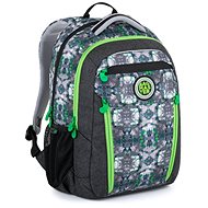 School Backpack Bagmaster BOSTON 21 B Green/Grey - School Backpack