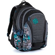 Student Backpack Bagmaster Bag 21 B Green/Grey - School Backpack