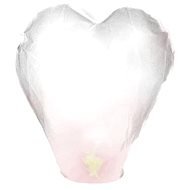 Lucky Lantern - Greeting - White Heart - Wedding / Valentine - Chinese Lantern