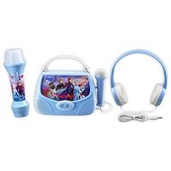 Globix Set Frozen II – slúchadlá, lampáš, karaoke box - Detský hudobný set