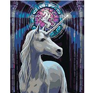Painting by Numbers - White Unicorn, 40x50 cm, stretched canvas on frame - Painting by Numbers
