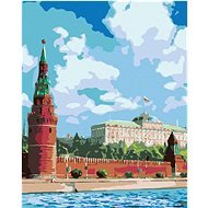Malen nach Zahlen - Moskauer Kreml, 80x100 cm, Leinwand auf Keilrahmen - Malen nach Zahlen