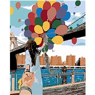 Painting by Numbers - Balloon Dropping, 40x50 cm, off canvas on frame - Painting by Numbers