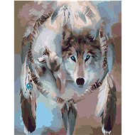 Painting by Numbers - Wolf Talisman, 40x50 cm, stretched canvas on frame - Painting by Numbers