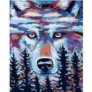 Painting by Numbers - Wolf Guardian of the Forests, 40x50 cm, stretched canvas on frame - Painting by Numbers