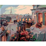 Painting by Numbers - Paris from the Balcony, 50x40 cm, stretched canvas on frame - Painting by Numbers