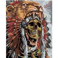 Painting by Numbers - Skull of a Chieftain, 80x100 cm, without frame and without canvas switching of - Painting by Numbers