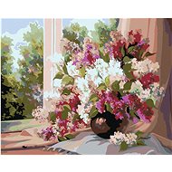 Painting by Numbers - Lilac at the Window II, 50x40 cm, stretched canvas on frame - Painting by Numbers