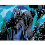 Painting by Numbers - Wolf Profile, 50x40 cm, stretched canvas on frame - Painting by Numbers