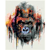 Painting by Numbers - Gorilla, 40x50 cm, stretched canvas on frame - Painting by Numbers