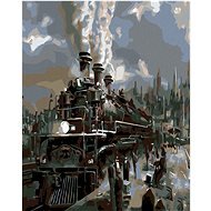Painting by Numbers - Locomotive, 80x100 cm, stretched canvas on frame - Painting by Numbers