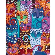 Maľovanie podľa čísel - Divé mačky, 40 x 50 cm, bez rámu a napnutého plátna - Maľovanie podľa čísel