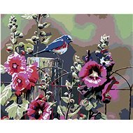 Maľovanie podľa čísel - Kvitnúci ibištek, 100 x 80 cm, napnuté plátno na ráme - Maľovanie podľa čísel