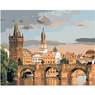 Painting by Numbers - View of Charles Bridge, 50x40 cm, stretched canvas on frame - Painting by Numbers