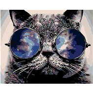 Painting by Numbers - Cat in Glasses, 50x40 cm, stretched canvas on frame - Painting by Numbers