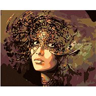 Painting by Numbers - Mysterious Woman, 50x40 cm, stretched canvas on frame - Painting by Numbers