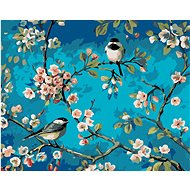 Painting by numbers - Two sitting birds, 100x80 cm, without frame and without switching off the canv - Painting by Numbers