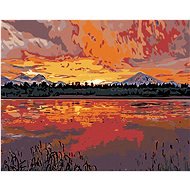 Painting by Numbers - Beautiful Sunset, 50x40 cm, stretched canvas on frame - Painting by Numbers