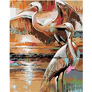 Painting by Numbers - Two Herons, 40x50 cm, stretched canvas on frame - Painting by Numbers