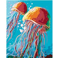 Painting by Numbers - Jellyfish, 40x50 cm, stretched canvas on frame - Painting by Numbers