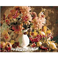 Painting by Numbers - Flowers in a Vase, 50x40 cm, stretched canvas on frame - Painting by Numbers