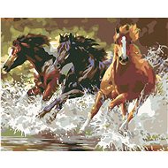 Painting by Numbers - Horses, 50x40 cm, stretched canvas on frame - Painting by Numbers