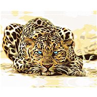 Painting by Numbers - Lurking Leopard, 50x40 cm, stretched canvas on frame - Painting by Numbers