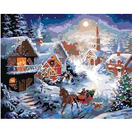 Painting by Numbers - Going on a Sleigh Ride, 50x40 cm, canvas on frame - Painting by Numbers