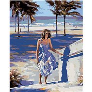 Painting by Numbers - When a Woman Comes from the Beach, 40x50 cm, stretched canvas on frame - Painting by Numbers